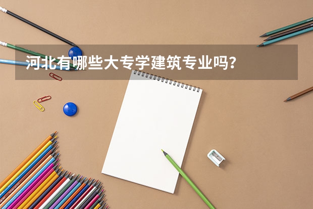 河北有哪些大专学建筑专业吗？