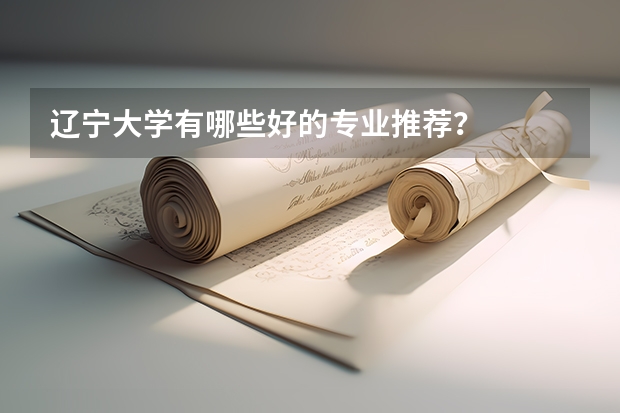 辽宁大学有哪些好的专业推荐?