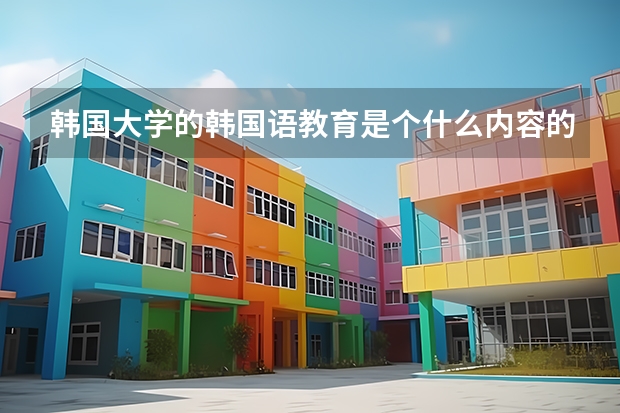 韩国大学的韩国语教育是个什么内容的专业