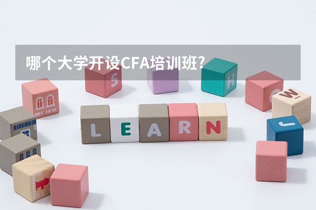 哪个大学开设CFA培训班?