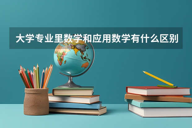 大学专业里数学和应用数学有什么区别？
