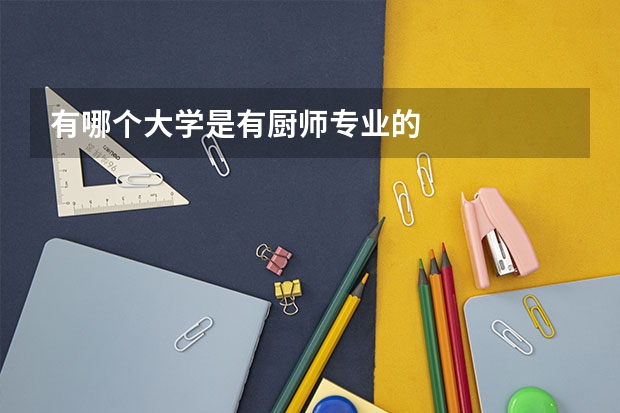 有哪个大学是有厨师专业的