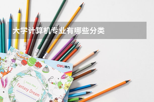 大学计算机专业有哪些分类