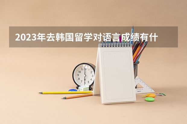 2023年去韩国留学对语言成绩有什么要求