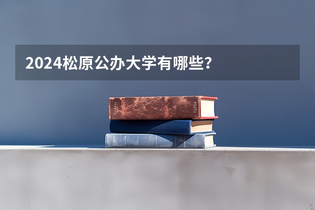 2024松原公办大学有哪些？