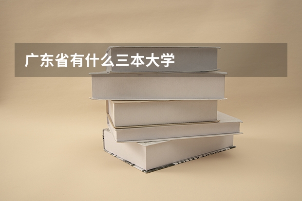 广东省有什么三本大学