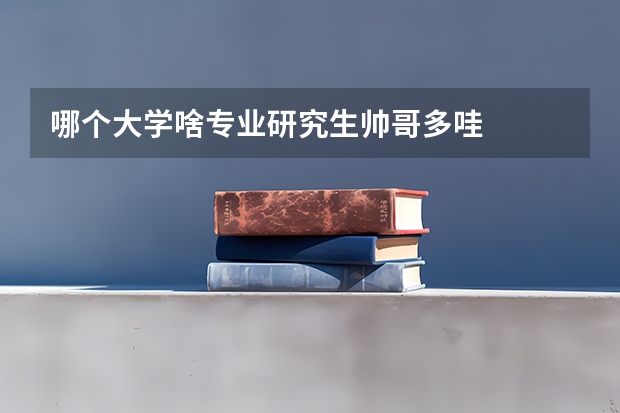 哪个大学啥专业研究生帅哥多哇
