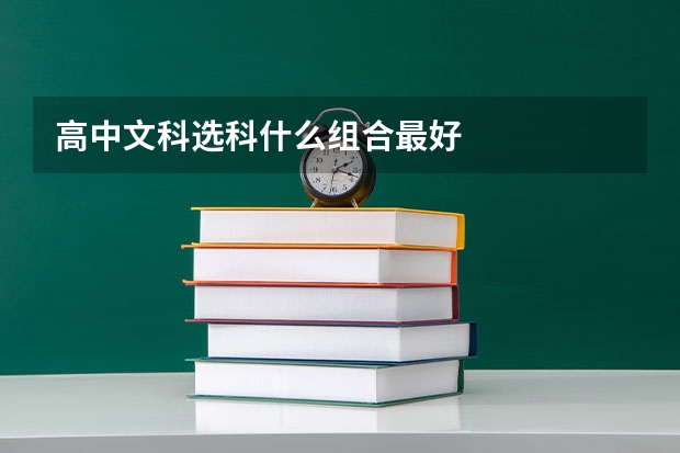 高中文科选科什么组合最好