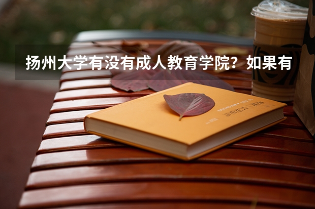 扬州大学有没有成人教育学院？如果有，学院怎么样？