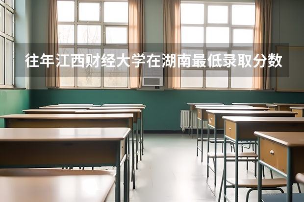 往年江西财经大学在湖南最低录取分数参考