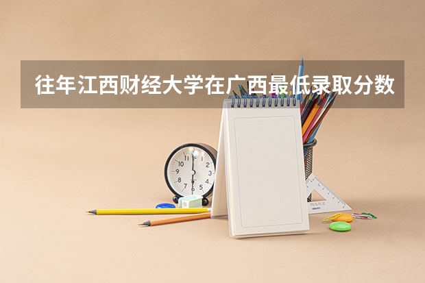 往年江西财经大学在广西最低录取分数参考