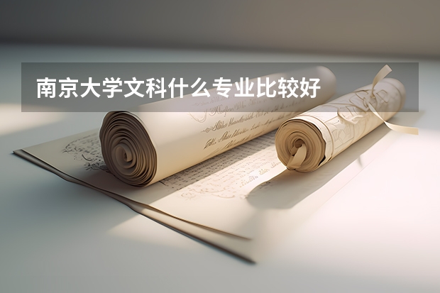 南京大学文科什么专业比较好