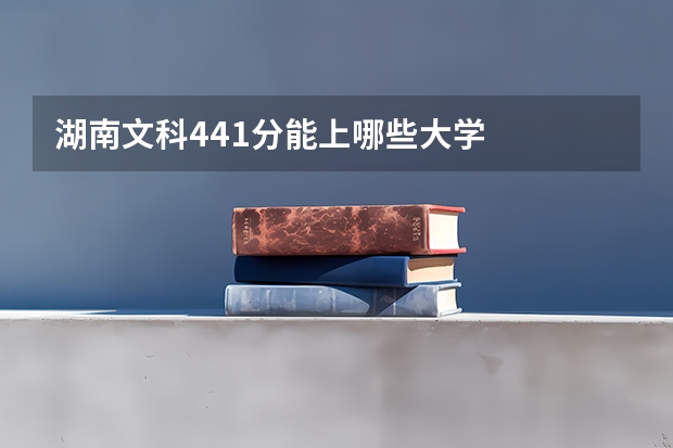 湖南文科441分能上哪些大学
