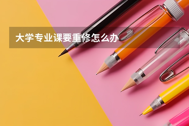 大学专业课要重修怎么办