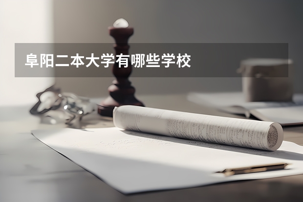 阜阳二本大学有哪些学校