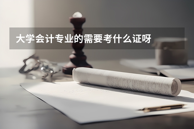 大学会计专业的需要考什么证呀