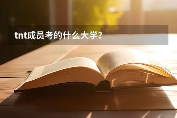tnt成员考的什么大学？