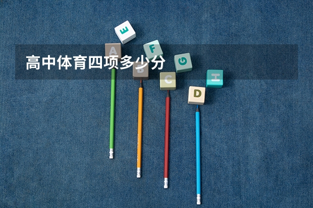 高中体育四项多少分