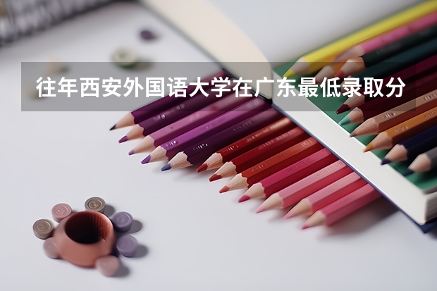 往年西安外国语大学在广东最低录取分数参考
