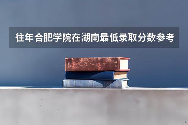 往年合肥学院在湖南最低录取分数参考