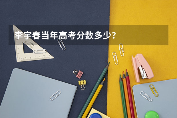 李宇春当年高考分数多少？