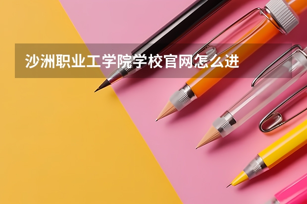 沙洲职业工学院学校官网怎么进