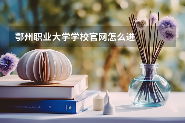 鄂州职业大学学校官网怎么进
