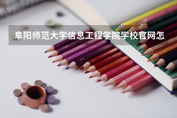 阜阳师范大学信息工程学院学校官网怎么进