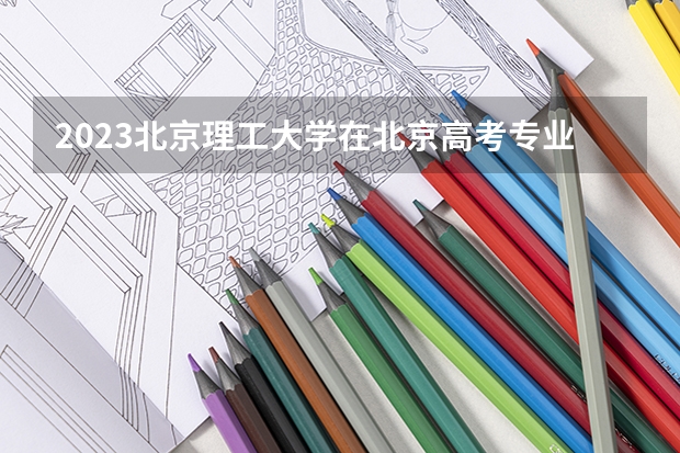 2023北京理工大学在北京高考专业招了多少人