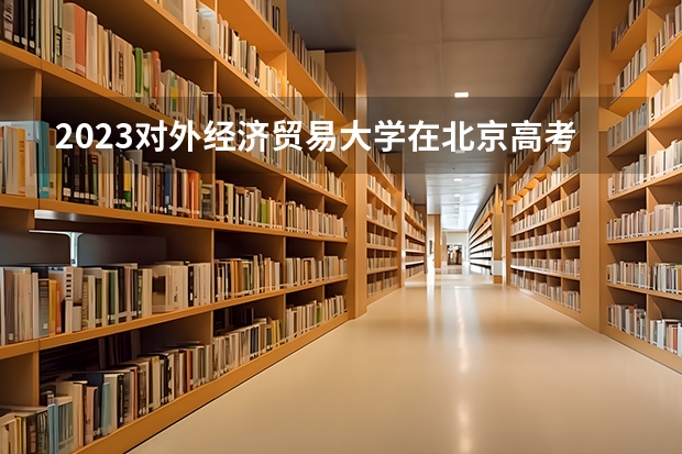2023对外经济贸易大学在北京高考专业招了多少人