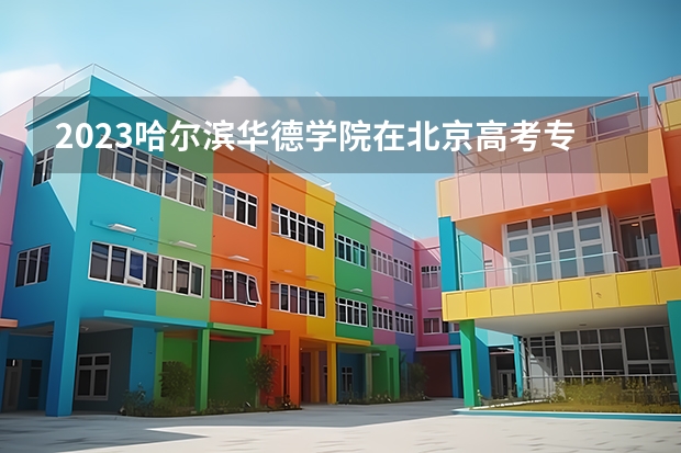 2023哈尔滨华德学院在北京高考专业招了多少人