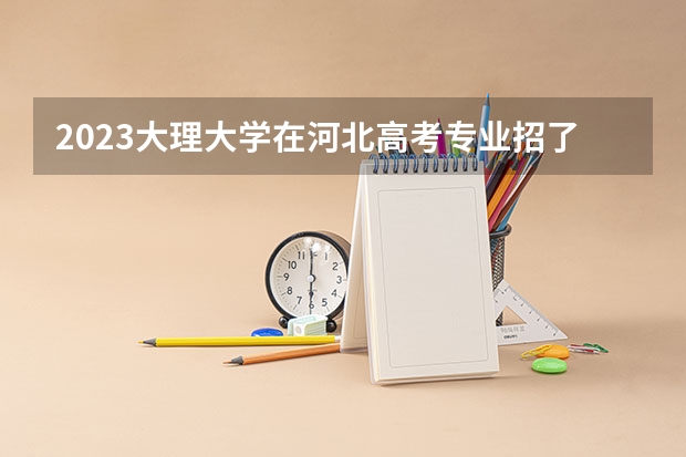 2023大理大学在河北高考专业招了多少人