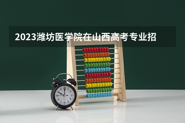 2023潍坊医学院在山西高考专业招了多少人