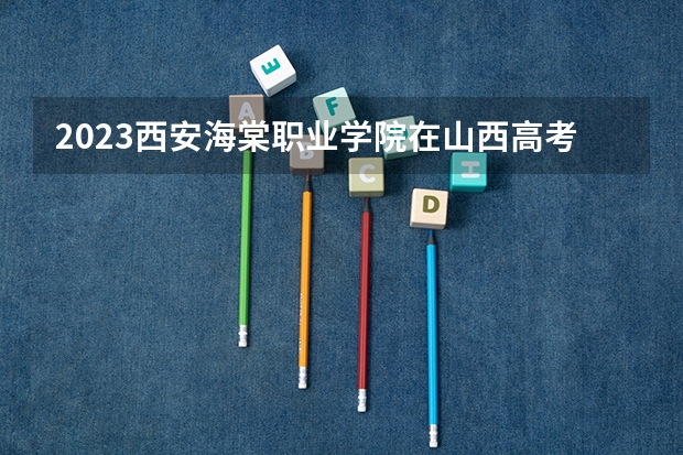 2023西安海棠职业学院在山西高考专业招了多少人