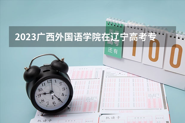 2023广西外国语学院在辽宁高考专业招了多少人