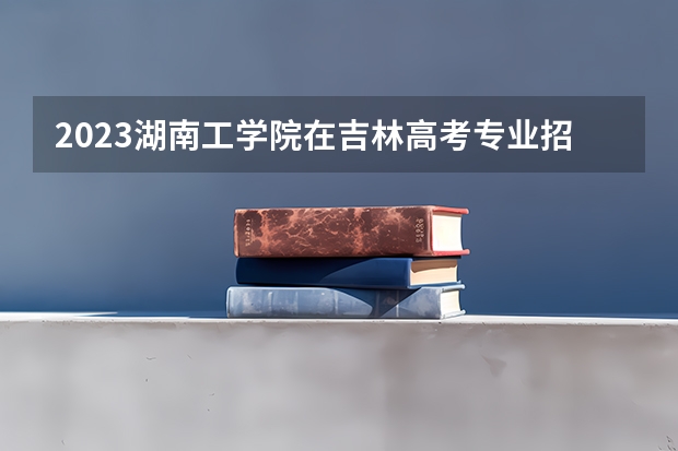 2023湖南工学院在吉林高考专业招了多少人