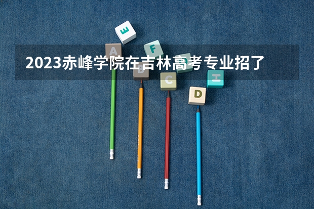 2023赤峰学院在吉林高考专业招了多少人