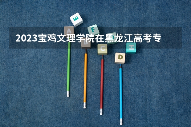 2023宝鸡文理学院在黑龙江高考专业招了多少人