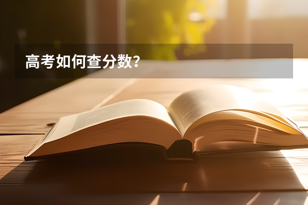 高考如何查分数？