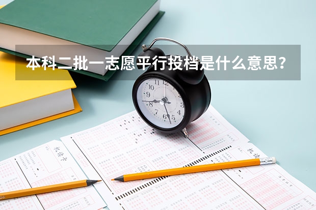 本科二批一志愿平行投档是什么意思？谁给解释下.........