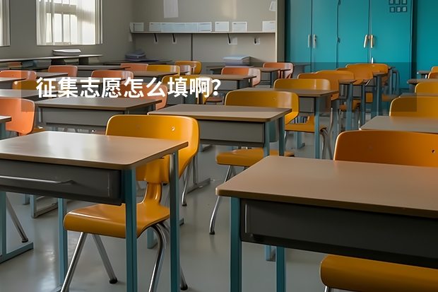 征集志愿怎么填啊？